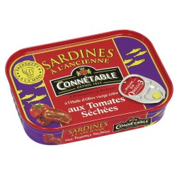Bte 1/6 Sardine Entiere Huile Olive/Tomate Sechees Connetable