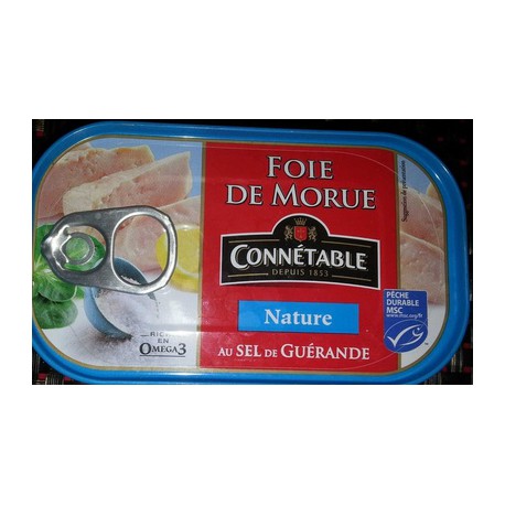 Bte 121G Foie Morue Nature Au Sel De Guerande Connetable