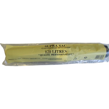 15 Sacs Poubelle 120L Supra Sac