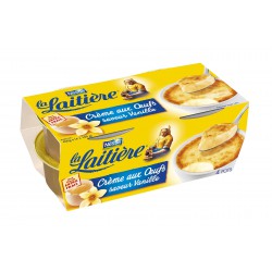 4X100G Creme Aux Oeufs Vanille La Laitiere