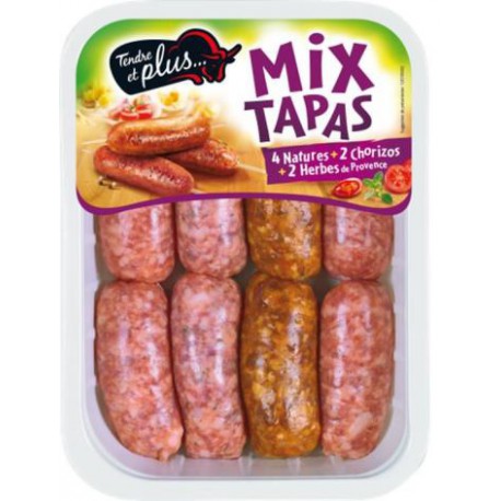 Mini Tapas A Griller Mixte X16 S/At 6Natures/6Herbes/4Chorizos