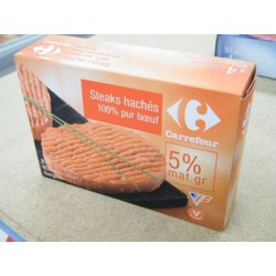 4X100G Steak Hache 5% Surg Crf