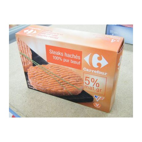 4X100G Steak Hache 5% Surg Crf