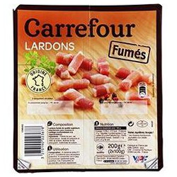 2X100G Lardons Fumes Crf