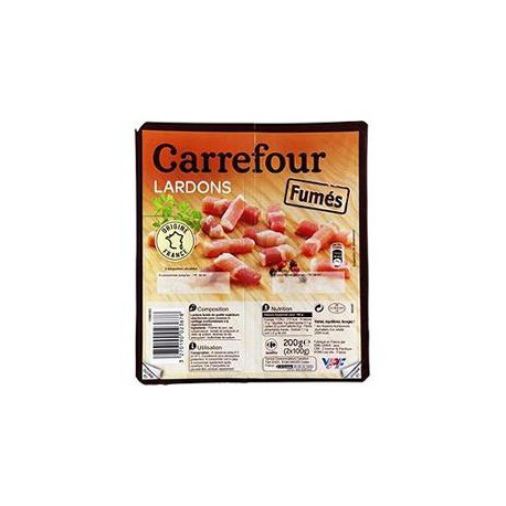 2X100G Lardons Fumes Crf
