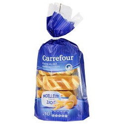 350G Pain Au Laitx10 Carrefour