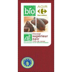 100G Chocola.Noir 74% Crf Bio