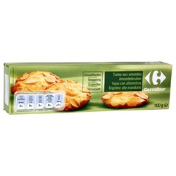 100G Tuiles Amandes Carrefour