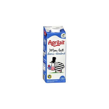 1L Lait Uht 1/2 Ecreme Slim