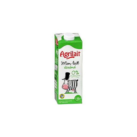 1L Lait Uht Slim Ecreme Agrilait Normandie