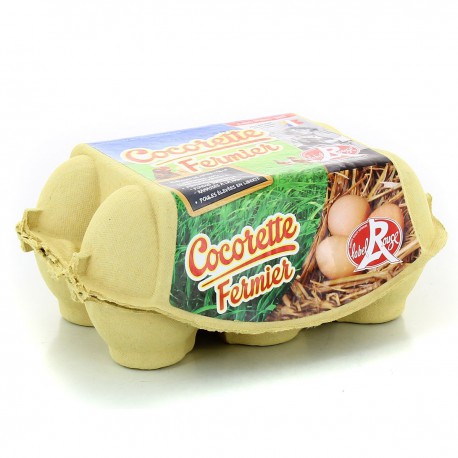 6 Oeufs Gros Label Rouge Fermiers Cocorette