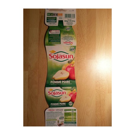 4X100G Pomme Poire Sojasun
