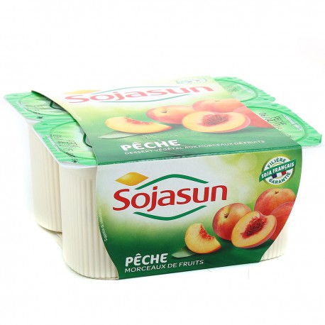4X100G Peche Sojasun