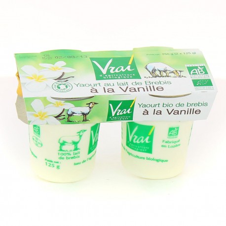 2X125G Yaourt Vrai Brebi Vanil