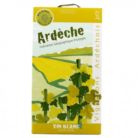 3L Bib Vin De Pays Coteaux Ardeche Blanc Viognier