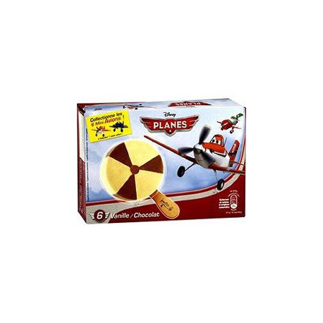 6 Batonnets Planes Vanille/Chocolat Disney