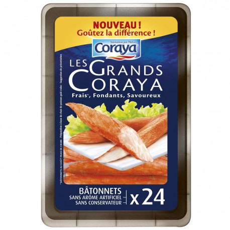 374G 24 Batonnets Surimi Grands Coraya