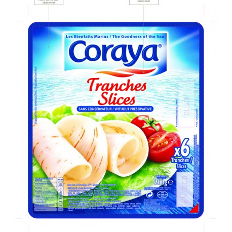 Coraya Jambon De La Mer Nature Coraya Grande Tranche X6 200G
