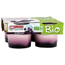 4X125G Yaourt Bio Bicouche Myrtille Savoir