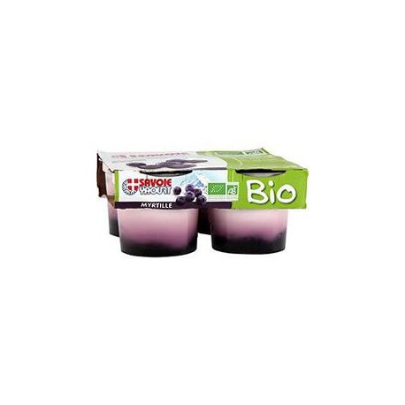 4X125G Yaourt Bio Bicouche Myrtille Savoir