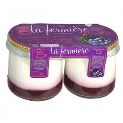 2X160G Yaourt Mure/Myrtille La Fermiere