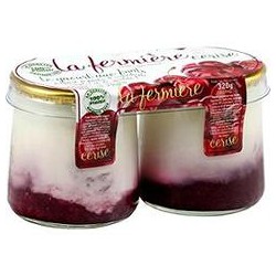 2X160G Yaourt Cerise Lait Fermiere