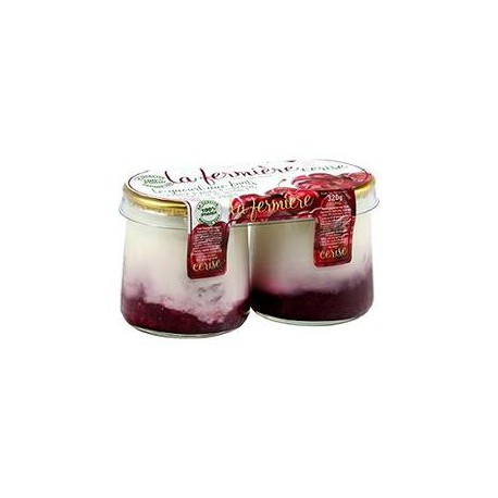 2X160G Yaourt Cerise Lait Fermiere