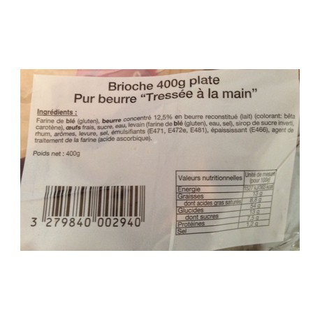 Brioche Tressee Plate 400G