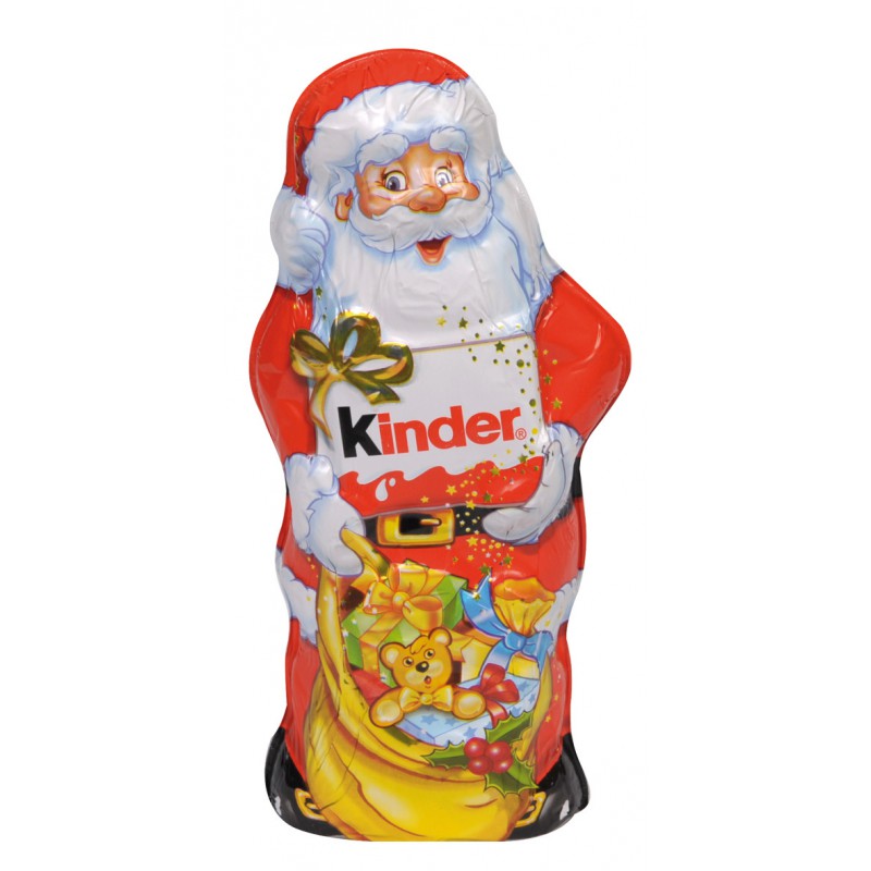 Chocolat noir et au lait moulage Père Noël KINDER : le moulage de 110g à  Prix Carrefour