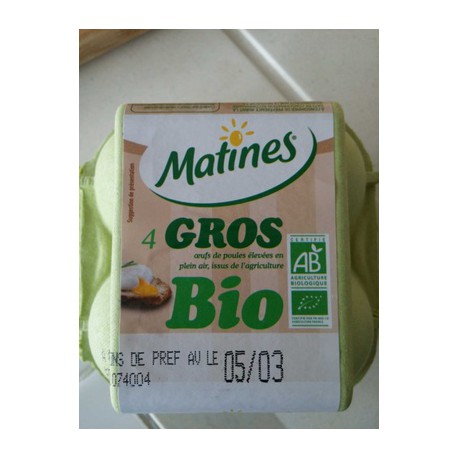 Matines 4 Oeufs Bio Cal Gros