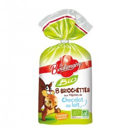 7 Briochettes Aux Pepites De Chocolat Au Lait Bio 320G La Bo