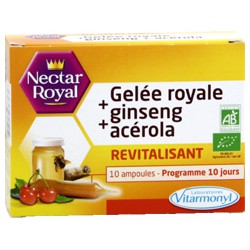 9 Ampoules Nectar Royal - Gelee Royale+Ginseng+Acerola - Re