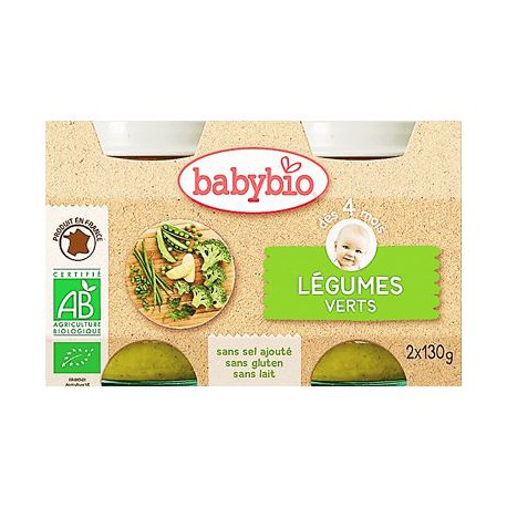 Babybio Legumes Verts 2X130G
