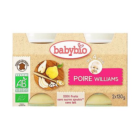 Babybio Poire 2X130G