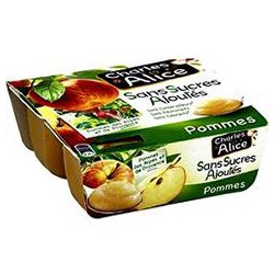 4X100G Dessert Pomme Sans Sucre Ajoute Charles&Alice