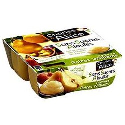 4X100G Dessert Pomme/Poire Sans Sucre Ajoute Charles&Alice