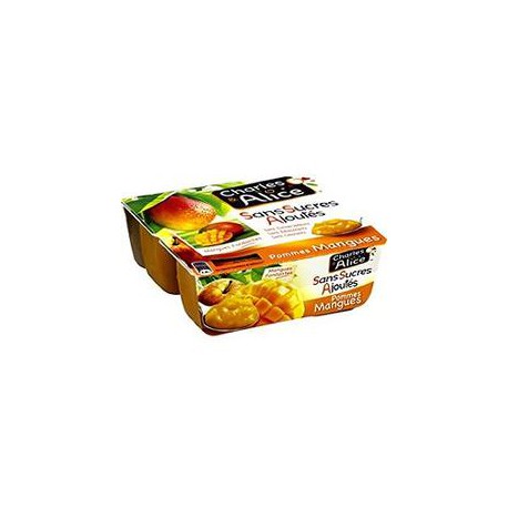 Charles Et Alice Spécialité Pomme/Mangue Sans Sucre Ajouté Charles Et Alice 4X100G
