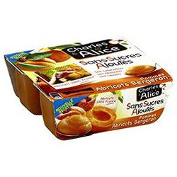 4X100G Dessert Pomme/Abricot Sans Sucre Ajoute Charles&Alice