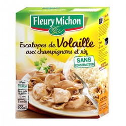 300G Escalope Volaille Champignon Riz Fleury Michon