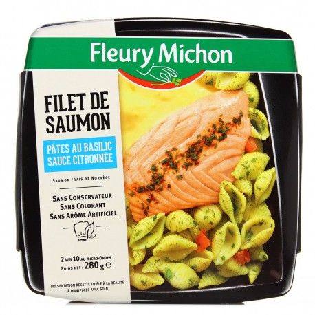 Saumon Sauce Citronnee Pates
