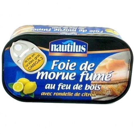 Nautilus Foie De Morue Fume Citron, Boite 1/4, 120G