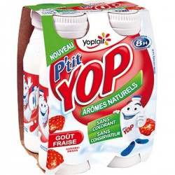 4X180G P Tit Yop Yaourt A Boire Fraise Yop