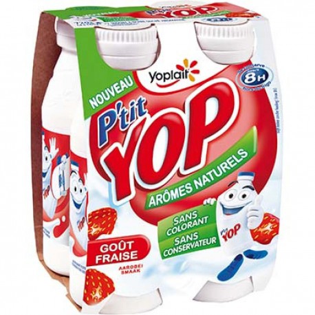 4X180G P Tit Yop Yaourt A Boire Fraise Yop