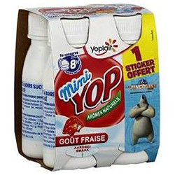 4X100G P Tit Yop Yaourt A Boire Yop Fraise Yoplait