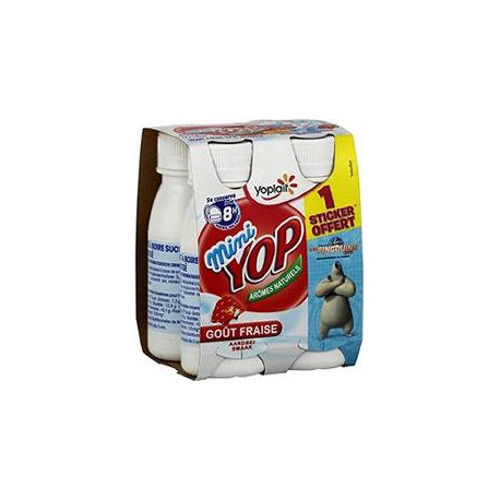 4X100G P Tit Yop Yaourt A Boire Yop Fraise Yoplait