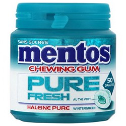 Mentos Gum Pure Fresh Chewing Gum Box Wintergreen 100G