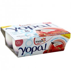 Yoplait Spécialité Laitière Yopa 0% Sur Lit De Fraises Yoplait 4X100G