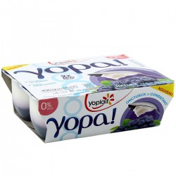 4X100G Yaourt 0% Lit Myrtille Yopa