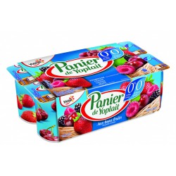 8X125G Yaourt Panier Fruits Rouges 0% Yoplait