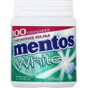 Mentos Gum Chewing Gum White Menthe Verte S/Sucres La Boite De 100 Dragées - 150 G